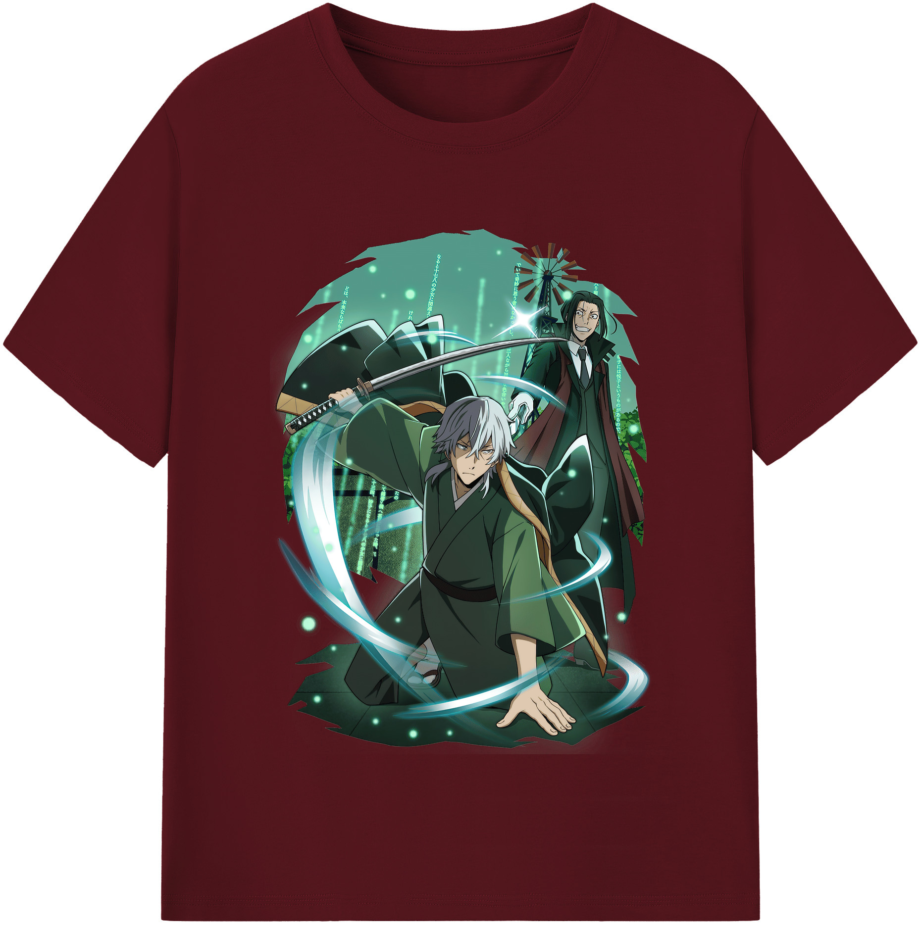 （画像用） 文豪ストレイドッグス Bungo Stray Dogs 綿100％半袖Tシャツ（フロントプリント）